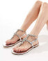 Фото #1 товара Azalea Wang Parliament4 embellished sandal in silver