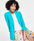 Women's Notch-Lapel Ruched-Sleeve Open-Front Blazer, Created for Macy's