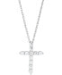 Фото #1 товара Grown With Love lab Grown Diamond Cross Pendant Necklace (1 ct. t.w.) in 14k White Gold, 16" + 2" extender