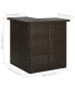 Corner Bar Table Brown 39.4"x19.7"x41.3" Poly Rattan