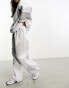 Фото #2 товара ASOS DESIGN co-ord oversized straight leg jogger with patchwork detail in grey marl