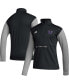 Фото #2 товара Men's Black Washington Huskies Team Issue AEROREADY Quarter-Zip Jacket