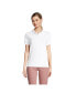 Фото #1 товара Women's Tall Mesh Cotton Short Sleeve Polo Shirt