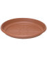 In Outdoor Emma Round Plastic Flower Pot Terracotta Colored Saucer, 15 Inches