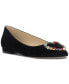 ფოტო #1 პროდუქტის Women's Elika Pointed-Toe Embellished Ballet Flats