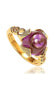 Фото #1 товара Suzy Levian Sterling Silver Cubic Zirconia Purple Cabochon Cocktail Ring