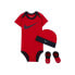 Фото #1 товара [MN0072-U10] Baby Nike Bodysuit, Hat and Booties 3-PC Box Set