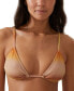 Фото #3 товара Women's Glitter Ombre Micro Slider Triangle Bikini Top