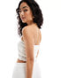 Фото #2 товара Hollister strapless crochet top in white