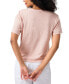 ფოტო #2 პროდუქტის Women's Easy Breezy Split-Neck T-Shirt