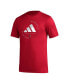 Фото #3 товара Men's Red Louisville Cardinals Stripe Up AEROREADY Pregame T-shirt