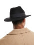 Фото #5 товара ASOS DESIGN wool fedora hat with size adjuster in black