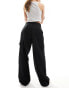 New Look wide leg cargo trouser in black