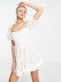 Фото #1 товара Bardot broderie corset mini dress in white