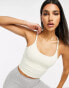 ASOS 4505 – Icon – Kurz geschnittenes Camisole-Yogaoberteil mit integriertem BH