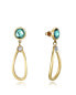 Luxury gold-plated dangling earrings with Chic stone 15092E01012
