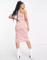 Фото #2 товара Vero Moda Petite jersey printed stripe mini dress in pink