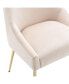 Фото #26 товара Upholstered Performance Velvet Accent Chair With Metal Leg