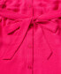 Фото #7 товара Women's Short-Sleeve Belted Midi Shirtdress
