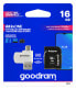 Фото #1 товара GoodRam M1A4-0160R12 - Micro SDHC - 16 GB - USB 2.0