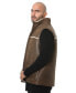 ფოტო #2 პროდუქტის Men's Sheepskin Waistcoat, Vintage Like Camel with Beige Curly Wool