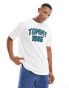 Фото #1 товара Tommy Jeans regular varsity sport t-shirt in white