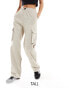 Фото #2 товара ONLY Tall wide leg cargo trousers in beige