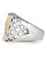 Фото #3 товара Stainless Steel Sterling Silver Jesus Yellow IP-plated Ring