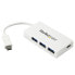 Фото #1 товара StarTech.com 4-Port USB-C Hub - USB-C to 1x USB-C and 3x USB-A - USB 3.0 Hub - White - USB 3.2 Gen 1 (3.1 Gen 1) Type-C - USB 3.2 Gen 1 (3.1 Gen 1) Type-A - USB 3.2 Gen 1 (3.1 Gen 1) Type-C - 5000 Mbit/s - White - Plastic - Power