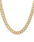 Фото #1 товара Macy's men's Cubic Zirconia Curb Link 24" Chain Necklace in 24k Gold-Plated Sterling Silver