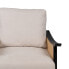 Armchair Black Beige Polyethylene Rubber wood MDF Wood Foam 100 % polyester 69,5 x 83 x 80 cm