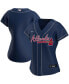 Фото #2 товара Women's Navy Atlanta Braves Alternate Replica Team Jersey