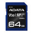 Фото #1 товара ADATA ASDX64GUI3V30S-R - 64 GB - SDXC - Class 10 - UHS-I - 100 MB/s - 60 MB/s