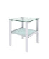 Glass Two Layer Tea Table, Small Round Table, Bedroom Corner Table, Living Room Side Table