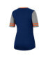 ფოტო #4 პროდუქტის Women's Navy, Heathered Gray Auburn Tigers There You Are V-Neck T-shirt