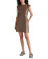 Фото #1 товара Women's Belen Faux-Leather Cap-Sleeve Dress