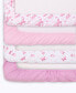 Фото #2 товара Постельное белье для девочек The Peanutshell розовое бабочки, розы и цветочные нагрудные простыни, 6-пакет, розовые