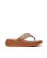 Фото #2 товара Women's F-Mode Woven-Leather Flatform Toe-Post Sandals