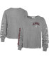 Women's '47 Heathered Gray Alabama Crimson Tide Ultra Max Parkway Long Sleeve Cropped T-shirt