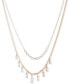 Gold-Tone Cubic Zirconia Layered Statement Necklace, 16" + 3" extender