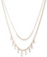 ფოტო #1 პროდუქტის Gold-Tone Cubic Zirconia Layered Statement Necklace, 16" + 3" extender