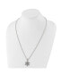 Фото #3 товара Polished with CZ Snowflake Pendant on a Ball Chain Necklace