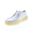 Фото #7 товара Clarks Wallabee Cup 26166218 Mens White Oxfords & Lace Ups Casual Shoes
