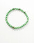 Фото #8 товара Icon Brand culture clash beaded bracelet in green