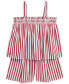 Фото #1 товара Toddler & Little Girls Striped Cotton Poplin Top & Short Set