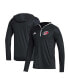 Фото #1 товара Men's Black Carolina Hurricanes Team Long Sleeve Quarter-Zip Hoodie T-shirt