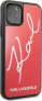 Karl Lagerfeld Karl Lagerfeld iPhone 11 Pro Max KLHCN65DLKSRE czerwony hard case Signature Glitter