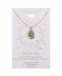 Genuine Amazonite and Crystal Moon and Star Pendant Necklace