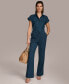 ფოტო #3 პროდუქტის Women's Linen-Blend Drawstring Pants