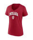 ფოტო #3 პროდუქტის Women's Crimson Indiana Hoosiers Evergreen Campus V-Neck T-shirt